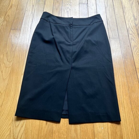 Boss Hugo Boss Size 4 Black Charcoal Veronice Wool Blend Straight Pencil Skirt - Picture 12 of 15